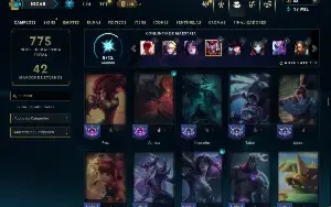 Bronze 4 com TODOS os champs e 114 Skins ( Nivel 440 )