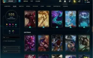 Conta bronze 2 com TODOS os champs e 105 skins