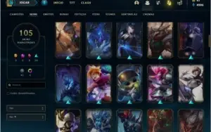 Conta bronze 2 com TODOS os champs e 105 skins