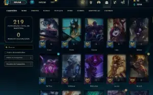 CONTA LOL - LVL 106 - 130 Champions - 73 Skins - FULL ACESSO