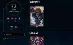 CONTA LOL - LVL 106 - 130 Champions - 73 Skins - FULL ACESSO