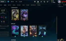 Conta de lol com 1k gastos + valorant com 1k gastos