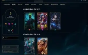 Conta LV 35, 5 skin Ótimas, Email para Troca Disponivel