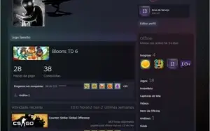 Conta Steam 13 anos cs go Prime + Bloons TD 6 com Dlcs
