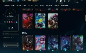 Platina 4 com 110 Champs e 75 Skins ( ADC / MID )