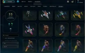 Conta de LoL/ Ouro 3 Solo e Flex / 154 Skins/ Todos os champ