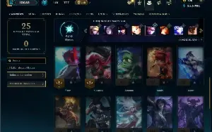 Platina 4 com 26 Champs e 5 Skins