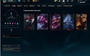Platina 4 com 26 Champs e 5 Skins