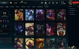 CONTA DE 2015 - EX PLAT - 98 SKINS - TODOS CHAMPS - LVL 319