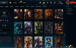 CONTA DE 2015 - EX PLAT - 98 SKINS - TODOS CHAMPS - LVL 319