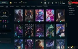 CONTA DE 2015 - EX PLAT - 98 SKINS - TODOS CHAMPS - LVL 319