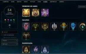 conta league of legends platina 4