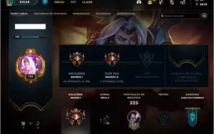 Conta bronze 1 com 35 skins e 86 champs
