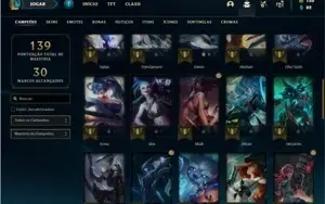 Conta Unranked com 48 Champs e 48 Skins ( 2 Ultimates )