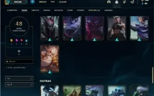 Conta Unranked com 48 Champs e 48 Skins ( 2 Ultimates )