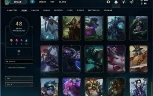 Conta Unranked com 48 Champs e 48 Skins ( 2 Ultimates )