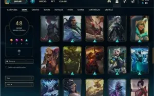 Conta Unranked com 48 Champs e 48 Skins ( 2 Ultimates )