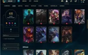 Conta Unranked com 48 Champs e 48 Skins ( 2 Ultimates )