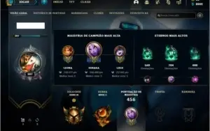 Conta Ouro 3 MAIN SUP, com Twitch medieval e Ww cinzento