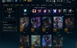 Unranked com 35 Champs e 13 Skins + 2 Fragmentos