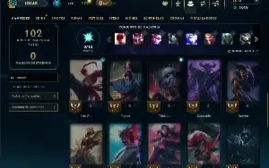 Unranked com 35 Champs e 13 Skins + 2 Fragmentos