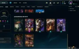Conta lol lvl 112 ouro 4, varios icones, emotes, skins raras