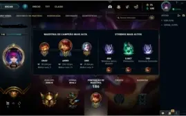 Conta lol lvl 112 ouro 4, varios icones, emotes, skins raras