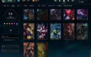 Unranked com 95 Champs e 55 Skins ( ADC / MID )