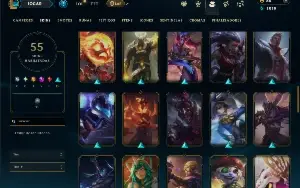 Unranked com 95 Champs e 55 Skins ( ADC / MID )