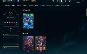 Unranked com 95 Champs e 55 Skins ( ADC / MID )
