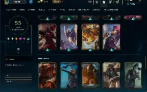Unranked com 95 Champs e 55 Skins ( ADC / MID )