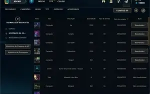 Conta platina 4 com 5 Skins e 27 Champs