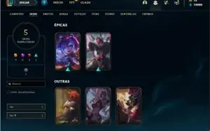 Conta platina 4 com 5 Skins e 27 Champs