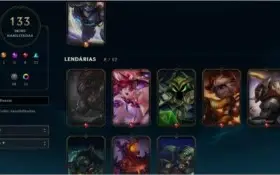 Conta LOL D4 - TODOS CHAMPS - 133 SKINS - MMR ALTO