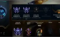 Conta LOL D4 - TODOS CHAMPS - 133 SKINS - MMR ALTO