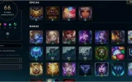 CONTA DIAMANTE 4, 51 SKINS, 53 CAMPEÕES