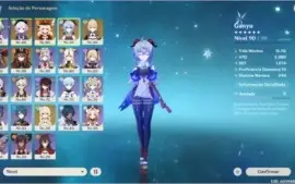 Genshin Impact AR 55 - Ganyu, Klee, Hu Tao, Jean e Mona 5*