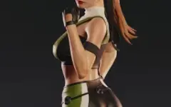 Sonya Blade Mortal Kombat STL 3d