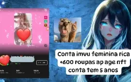 Conta feminina imvu rica + 600 blusas