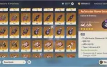 Vendo conta genshin AR55 10 personagens T5 3 Armas T5