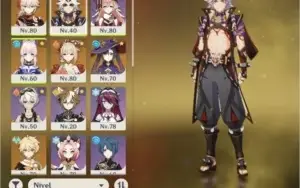 Ar53. Itto + chifre vermelho, kazuha, kokomi, yoimia + harpa