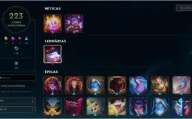 CONTA LOL, OURO IV COM 280 SKINS+GRÁTIS VALORANT COM 1ºPASSE