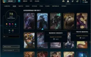 Conta prata 3 com Warwick Selvagem e Twitch Medieval (raras)
