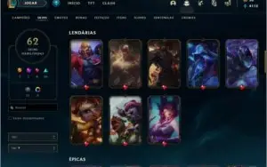 CONTA LOL UNRANKED EX DIAMANTE