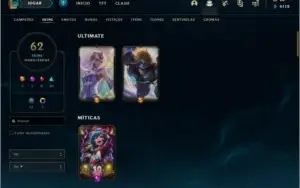 CONTA LOL UNRANKED EX DIAMANTE