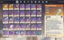 AR 56 9 chars 5 estrelas KEQING C1 END GAME com FIRST BUy