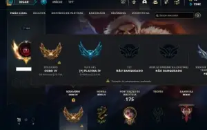 Ouro 4 com 70 Champs e 30 Skins ( MAIN ADC )