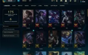 Ouro 4 com 70 Champs e 30 Skins ( MAIN ADC )