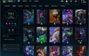 Conta prata 4 com TODOS os champs e 721 Skins + 60 Cromas