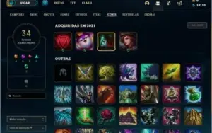 Conta bronze 1 baratinha com 1 skin e 24 champs
